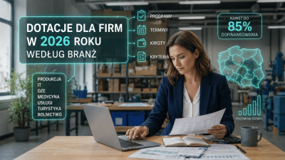 Dotacje dla firm 2026 według branż