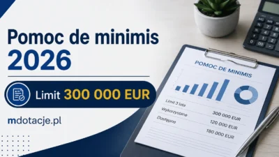 Pomoc de minimis 2026: limit 300 000 EUR i sprawdzenie salda pomocy dla firmy