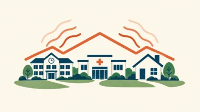 Ilustracja do artykułu „Termomodernizacja szkół, szpitali i budynków mieszkalnych na wsi: nabory NFOŚiGW w 2026 roku”